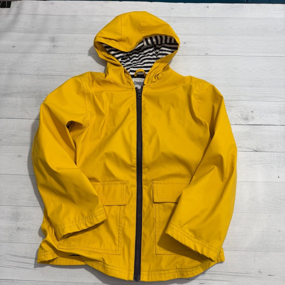 Gymboree kids yellow rain jacket size 7/8